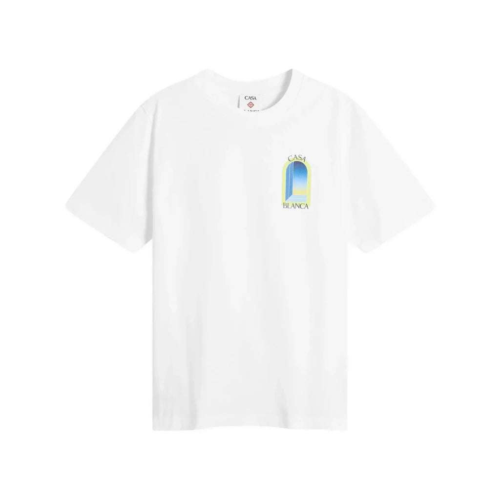 Casablanca White & Lime Arches Short Sleeve T-Shirt
