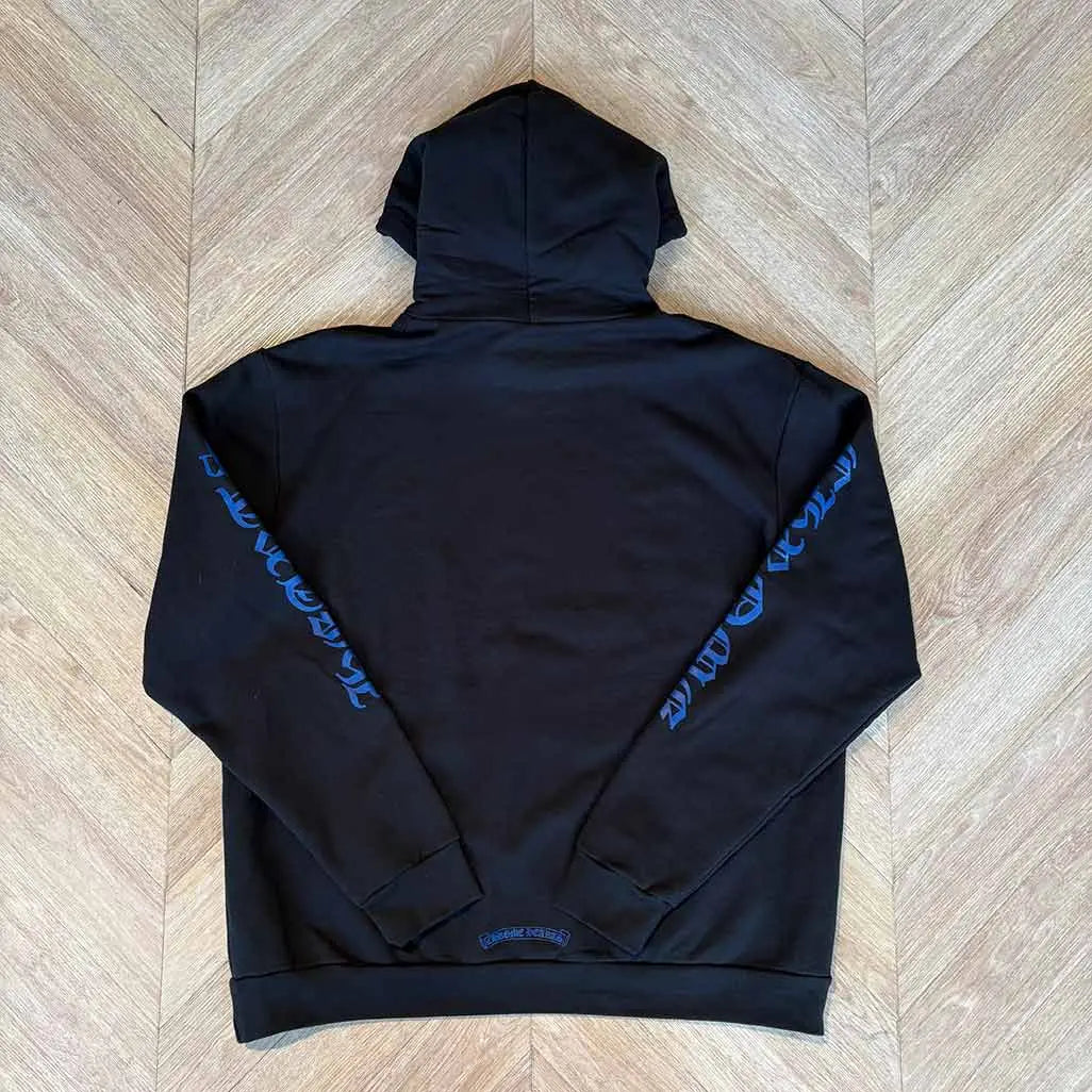 Chrome Hearts Black Blue Chrome Hoodie