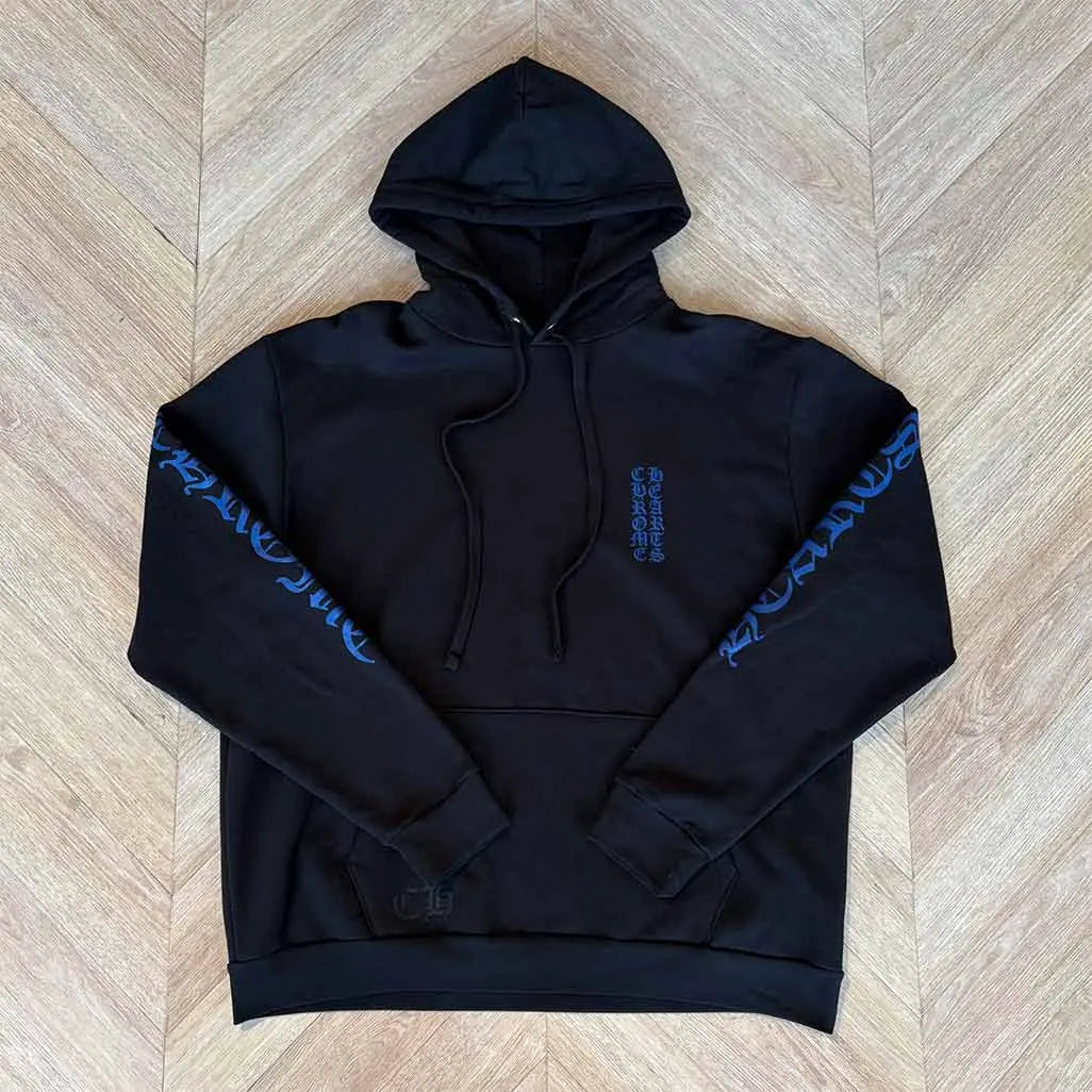 Chrome Hearts Black Blue Chrome Hoodie