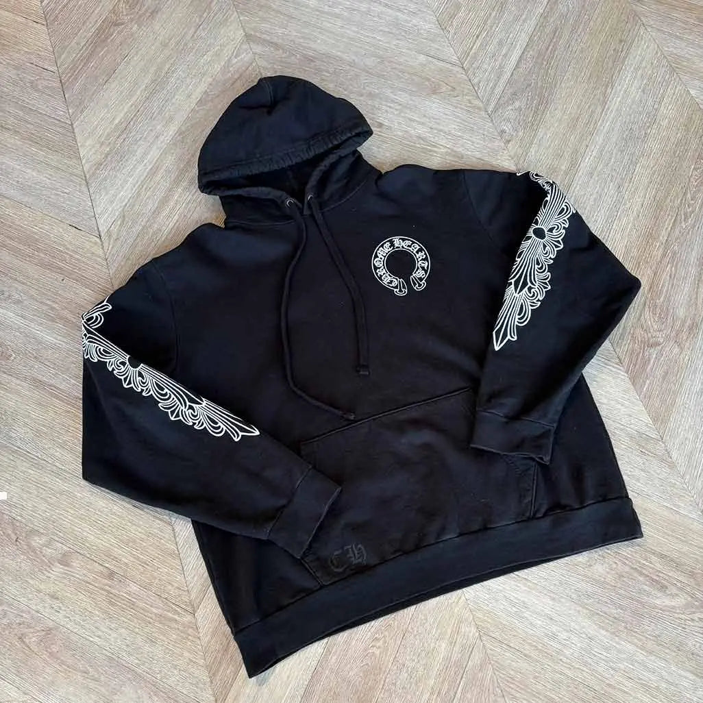 Chrome Hearts Black Horseshoe Hoodie