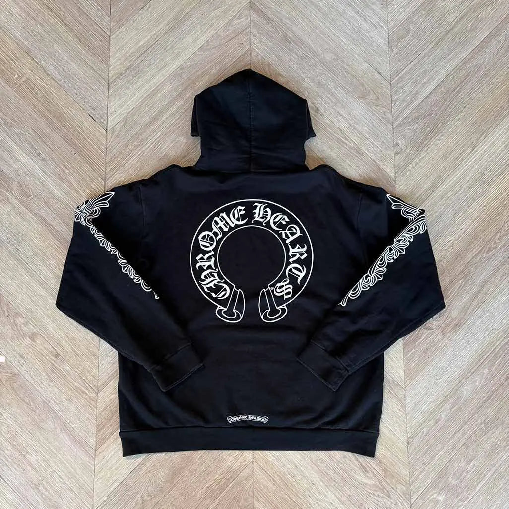 Chrome Hearts Black Horseshoe Hoodie
