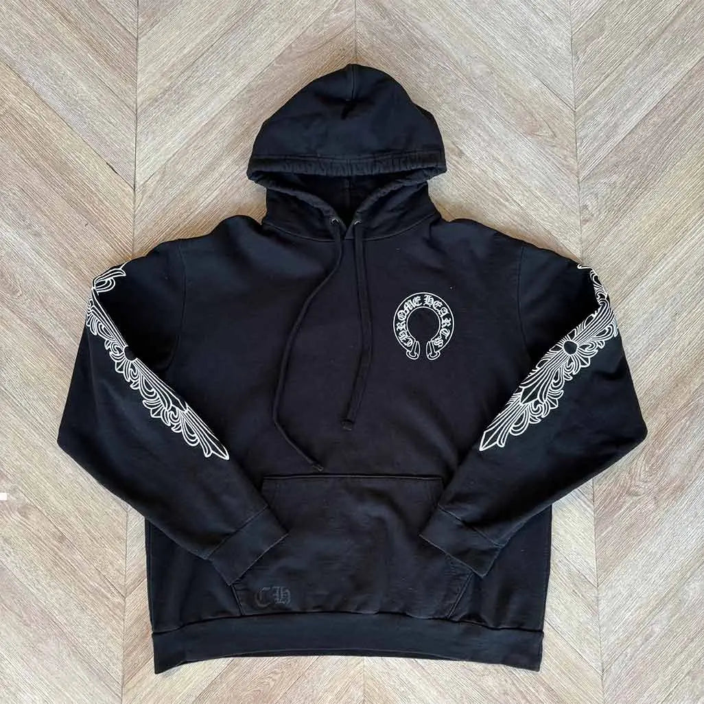 Chrome Hearts Black Horseshoe Hoodie