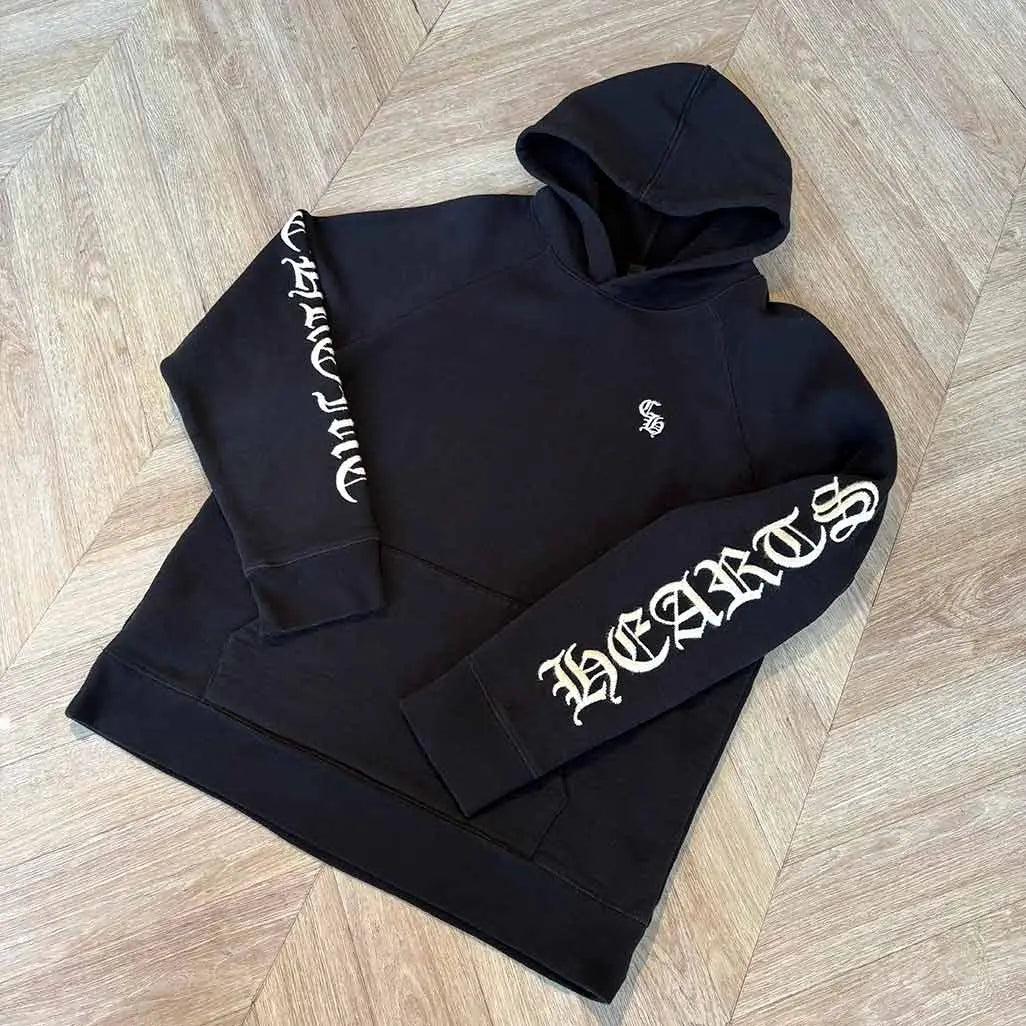 Chrome Hearts Black Embroidered Sleeves Hoodie