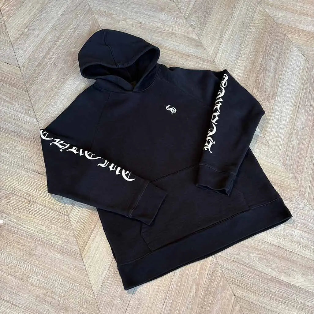 Chrome Hearts Black Embroidered Sleeves Hoodie