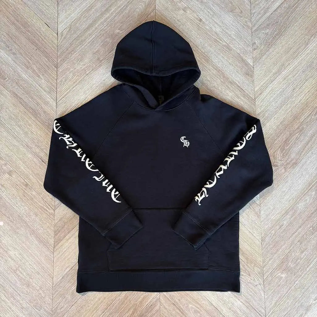 Chrome Hearts Black Embroidered Sleeves Hoodie