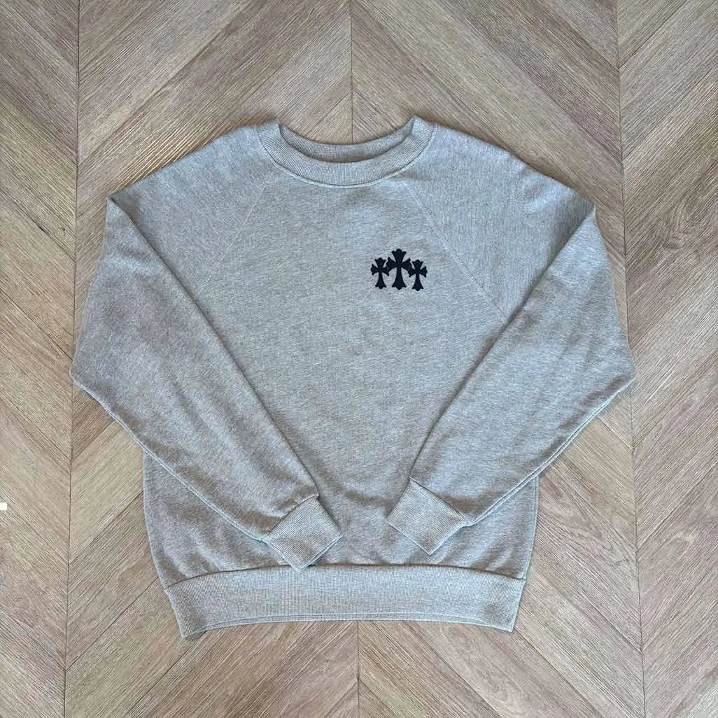 Chrome Hearts Grey Jumper CH logo