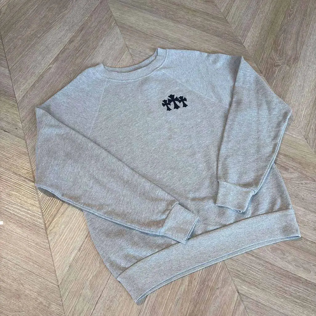 Chrome Hearts Grey Jumper CH logo