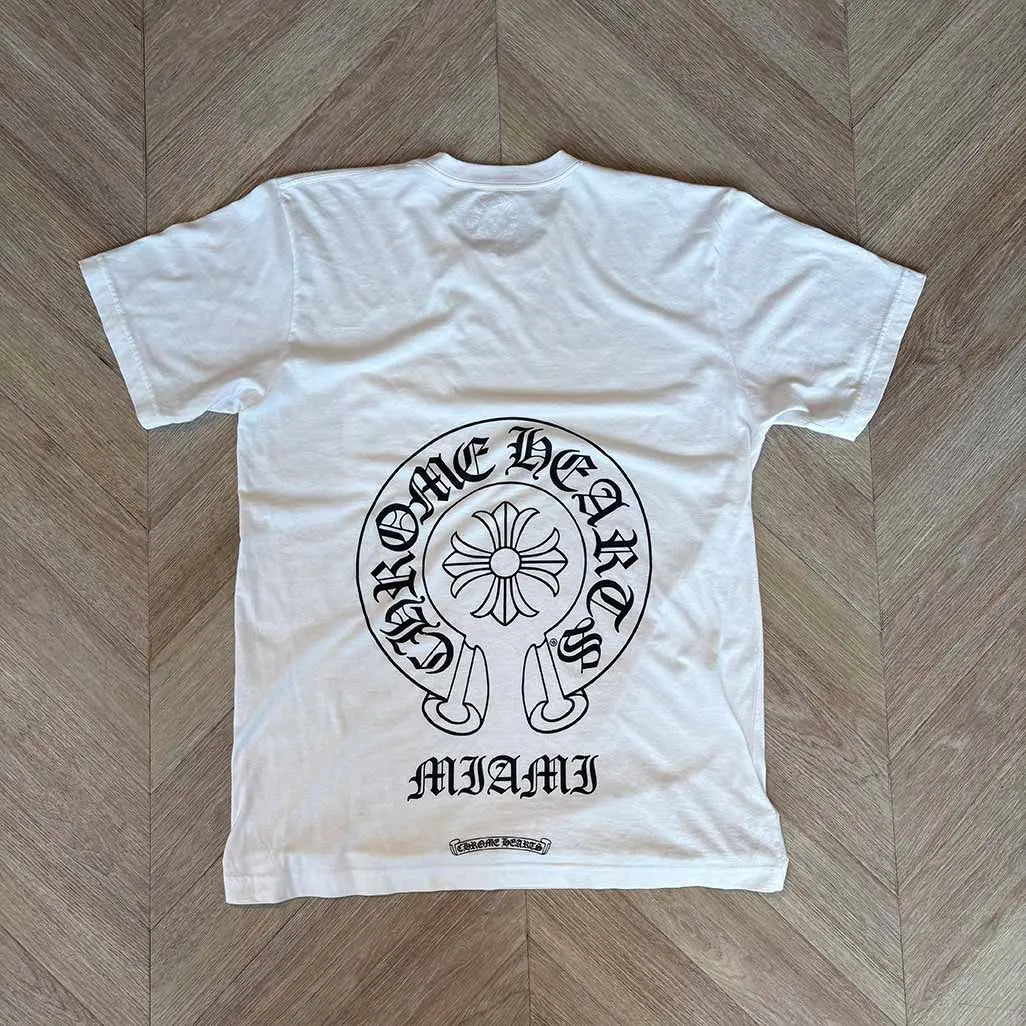 Chrome Hearts White Horseshoe Miami Tshirt