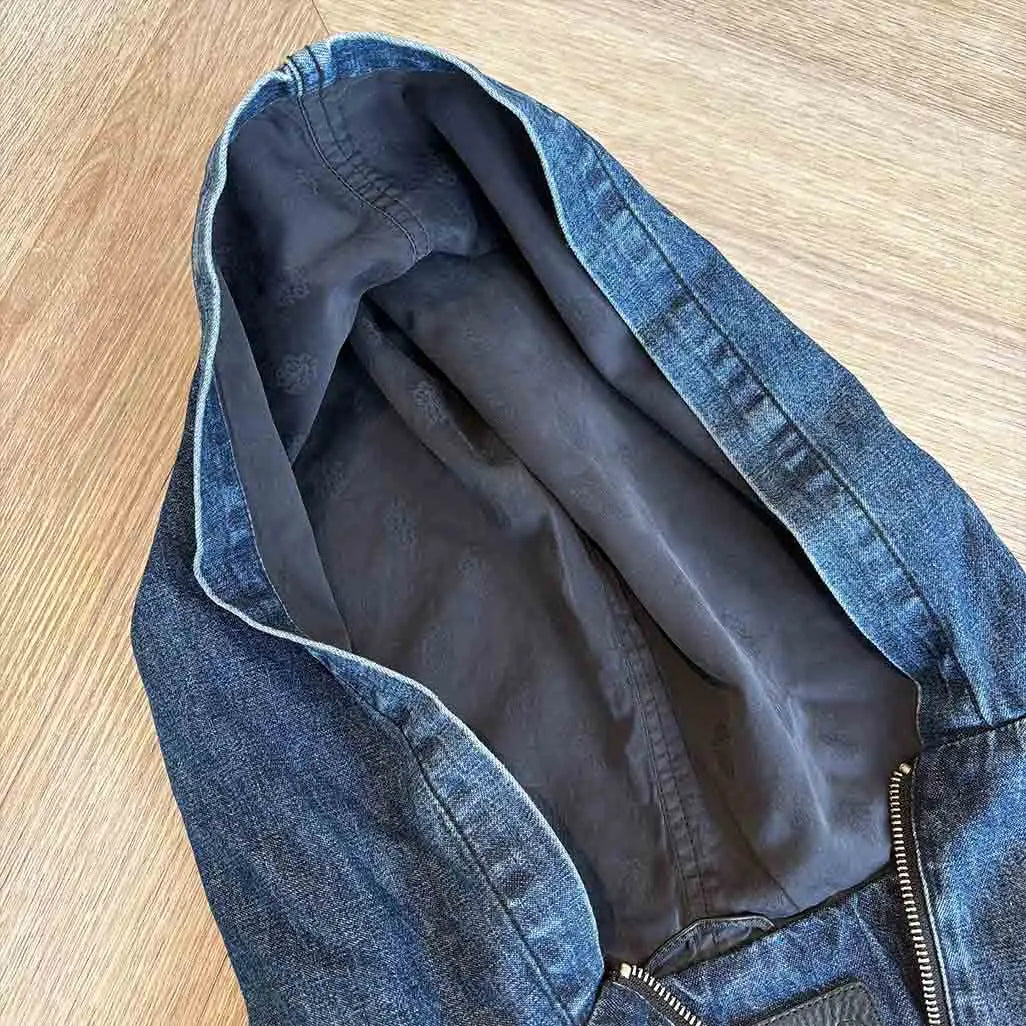 Chrome Hearts Denim White Patch Hoodie