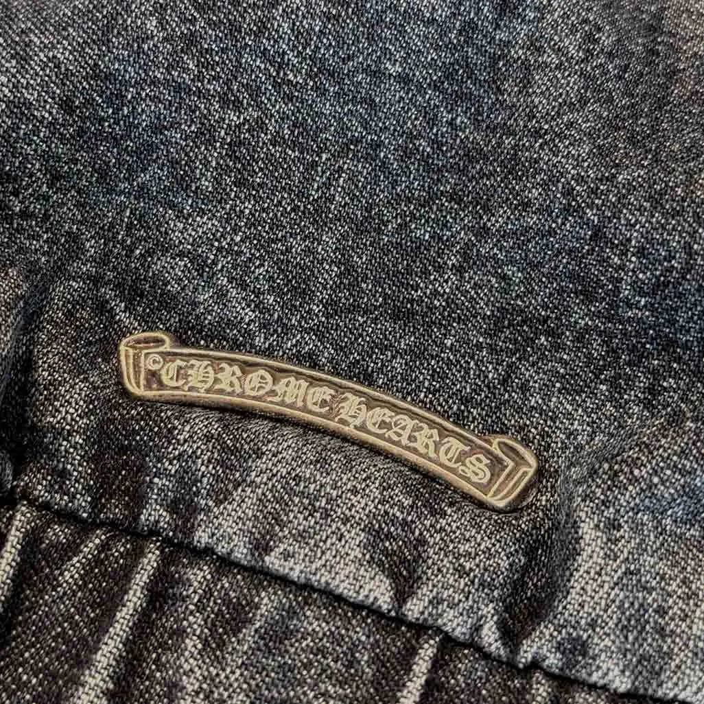 Chrome Hearts Denim White Patch Hoodie