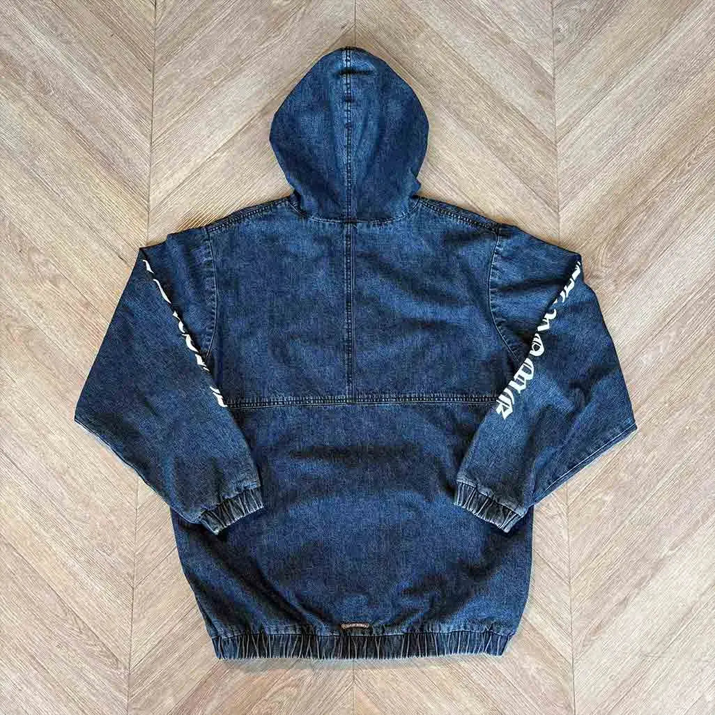Chrome Hearts Denim White Patch Hoodie