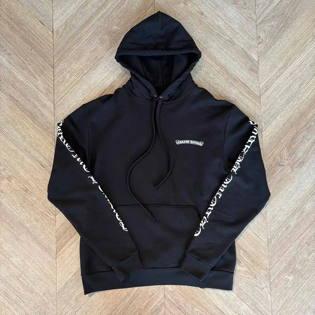 Chrome Hearts Black Hoodie Scroll