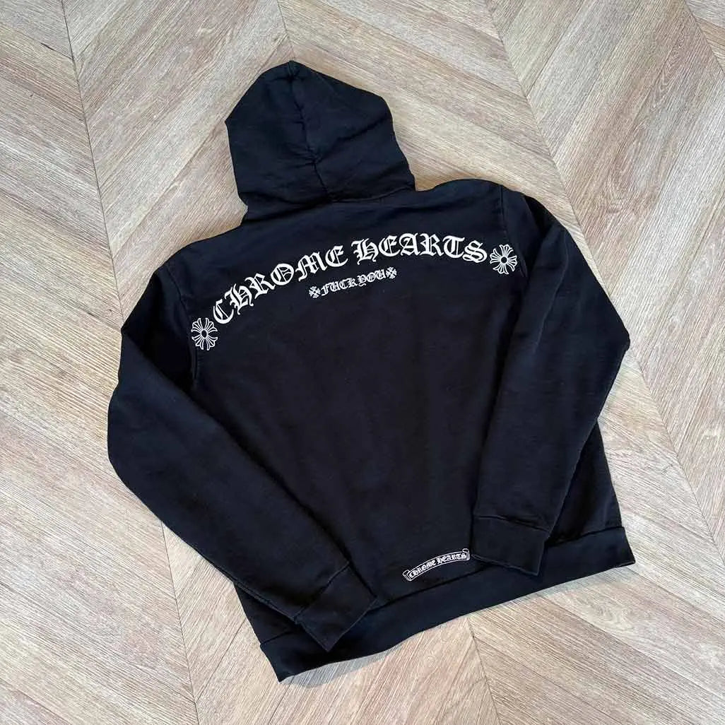 Chrome Hearts Black Zip Up "FU"