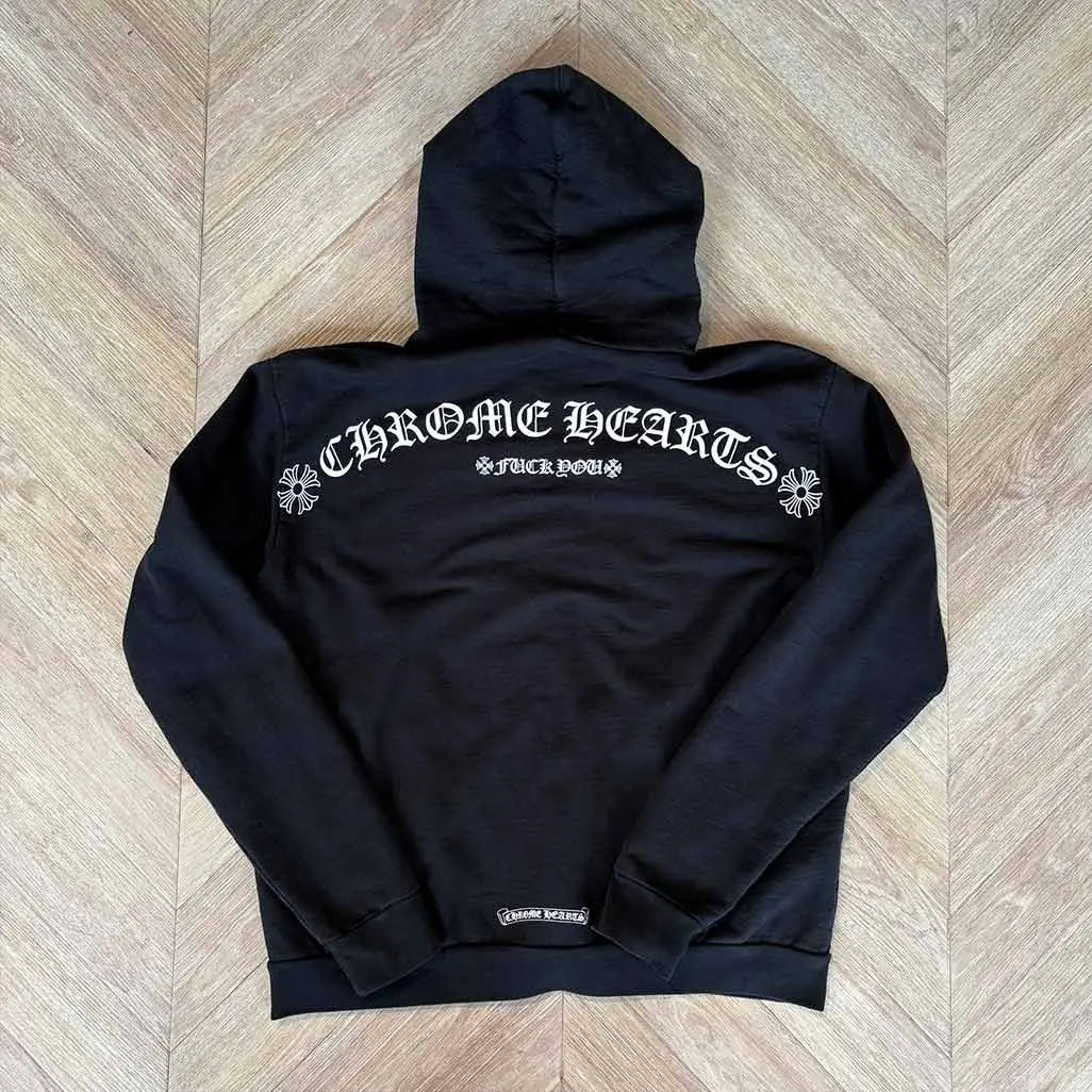 Chrome Hearts Black Zip Up "FU"