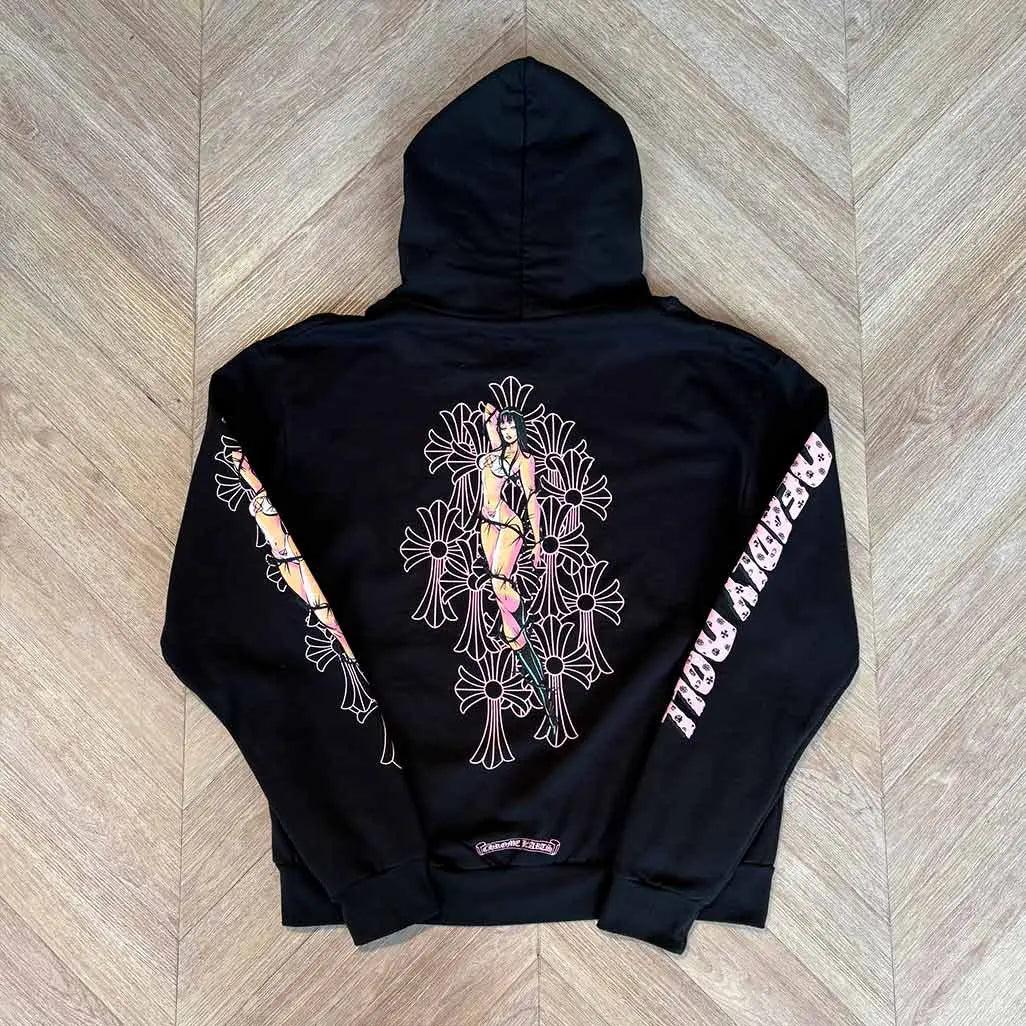 Chrome Hearts Deadly Doll Hoodie Black Pink