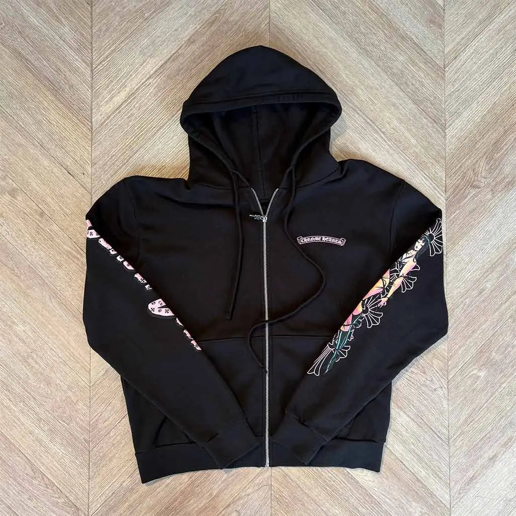 Chrome Hearts Deadly Doll Hoodie Black Pink