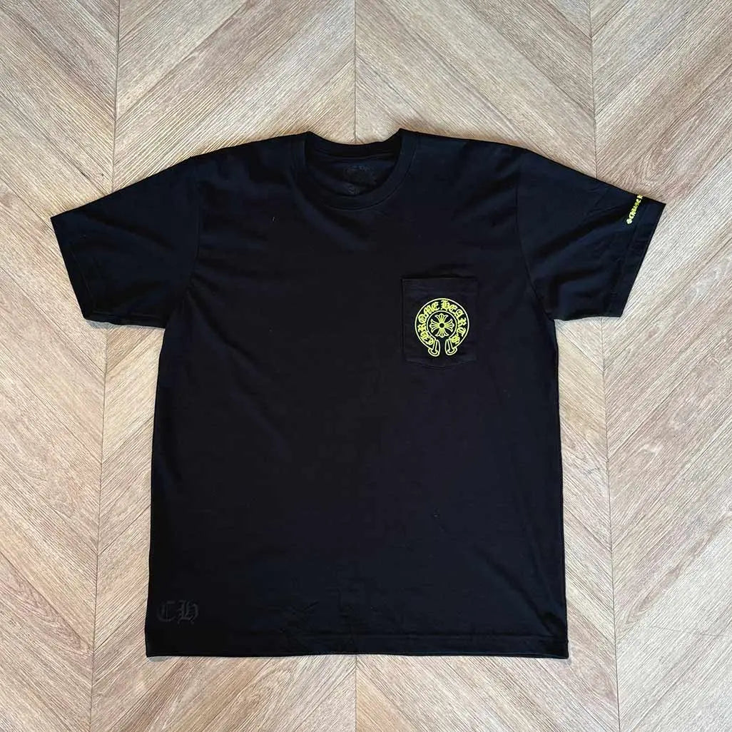 Chrome Hearts Black Neon Tshirt Horseshoe