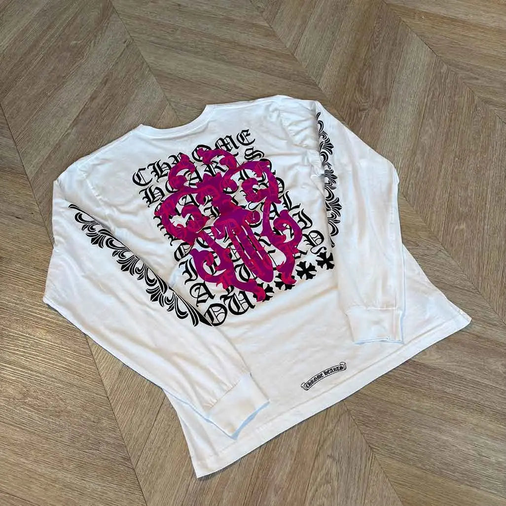 Chrome Hearts Longsleeve White Purple Graphic