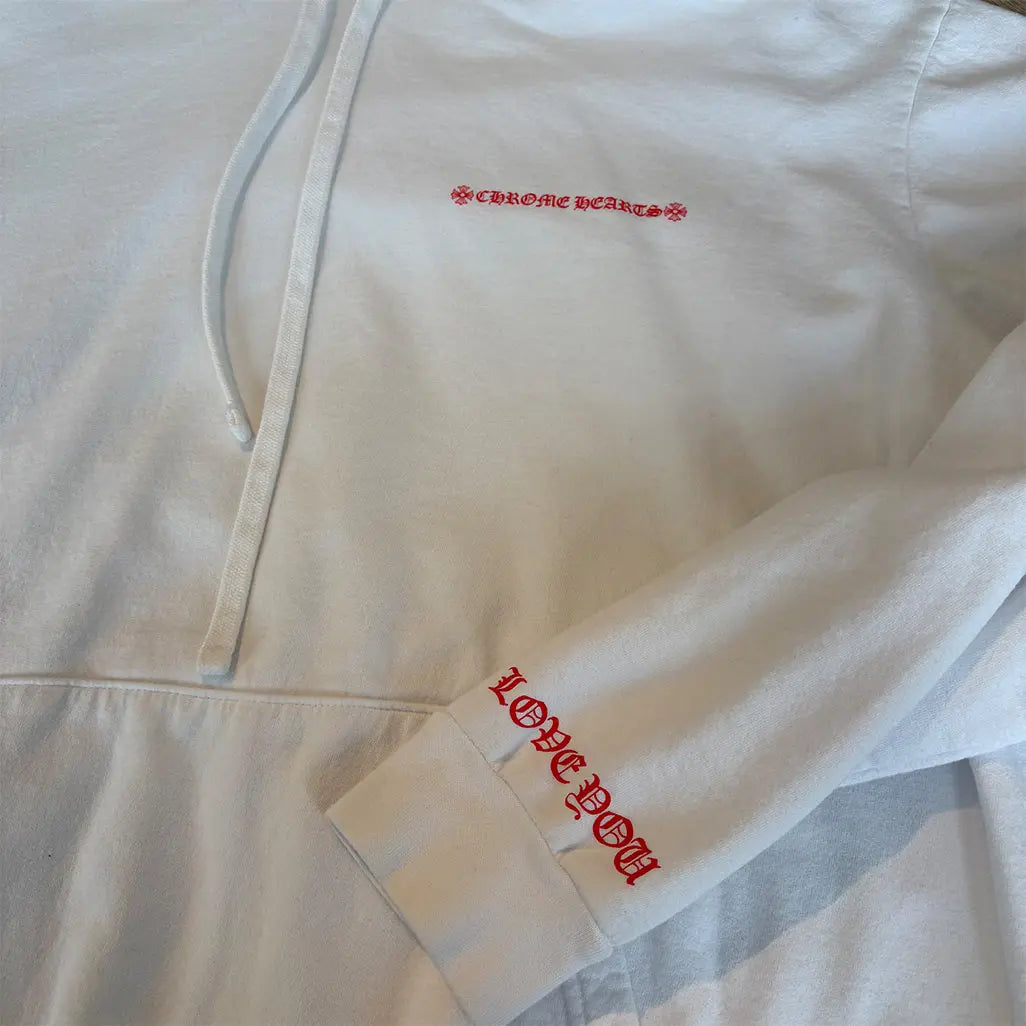 Chrome Hearts Laurie Lynn White Hoodie Red