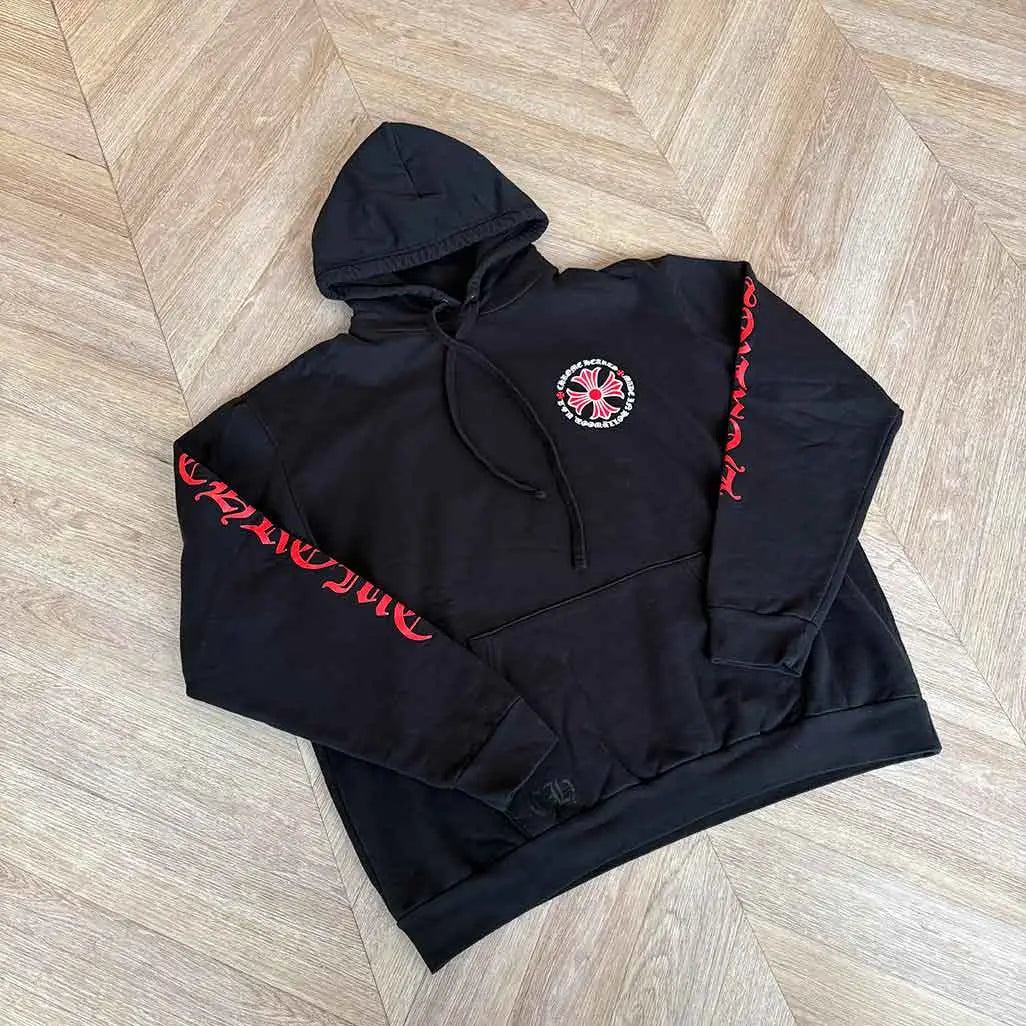 Chrome Hearts Black Red Hollywood Hoodie