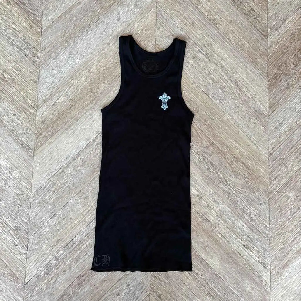 Chrome Hearts Blue Sequins Logo Vest