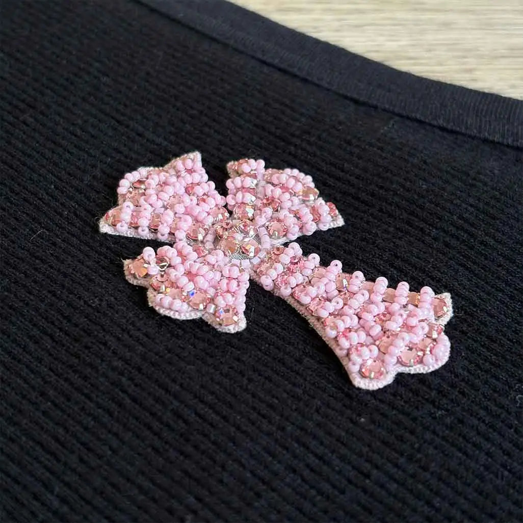 Chrome Hearts Pink Sequins Logo Vest