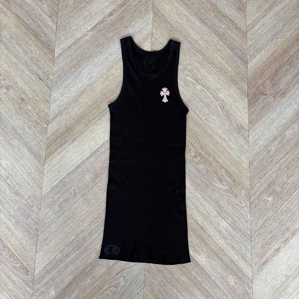Chrome Hearts Pink Sequins Logo Vest