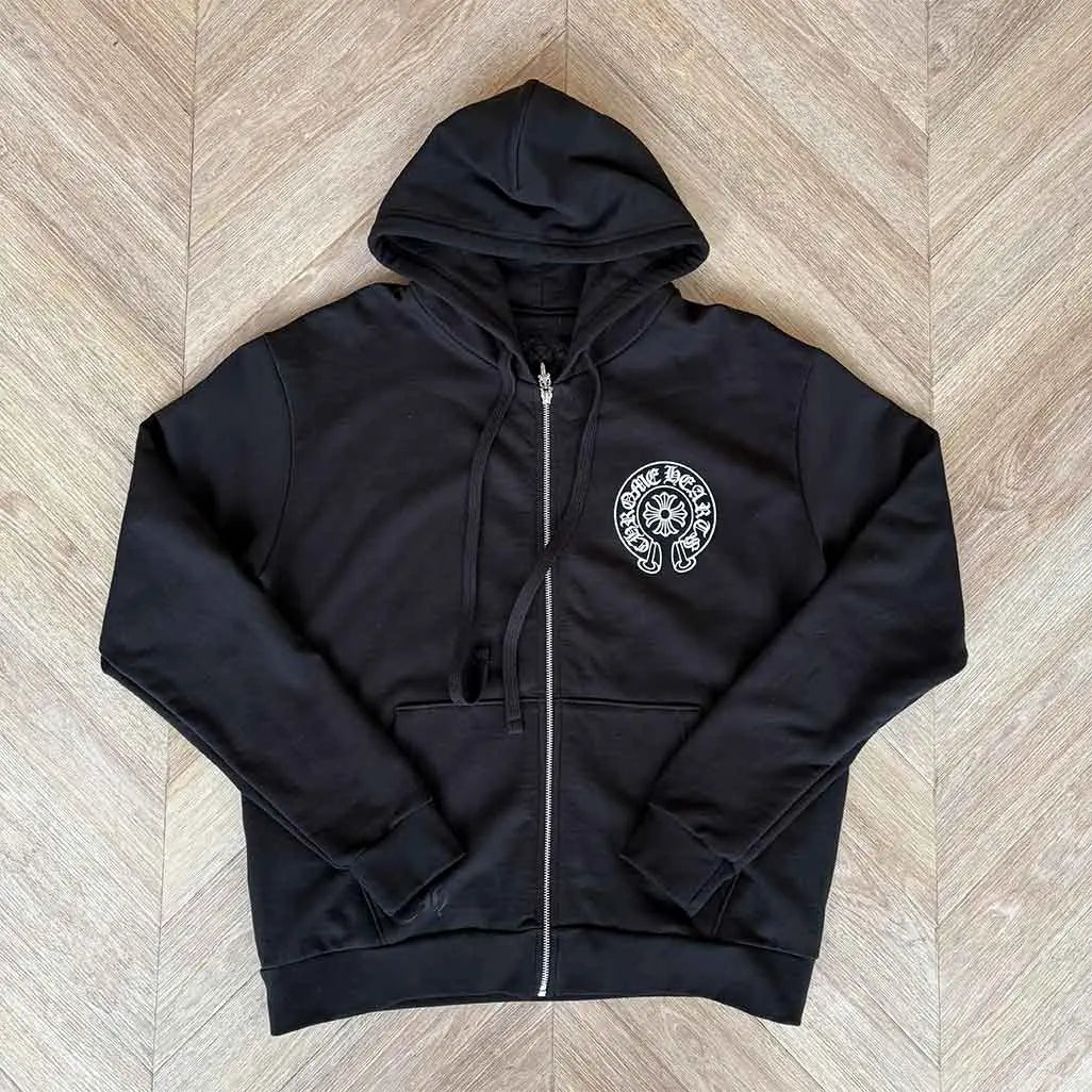 Chrome Hearts Horseshoe London Zip-Up Hoodie 'Black'