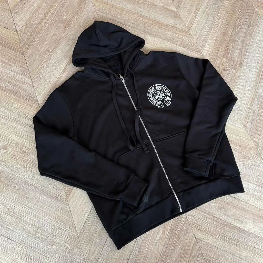Chrome Hearts Horseshoe London Zip-Up Hoodie 'Black'