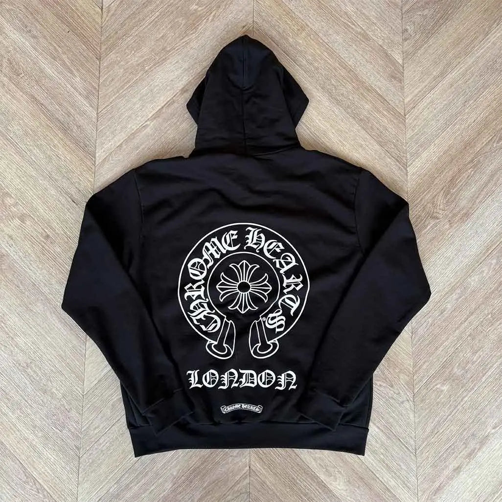 Chrome Hearts Horseshoe London Zip-Up Hoodie 'Black'