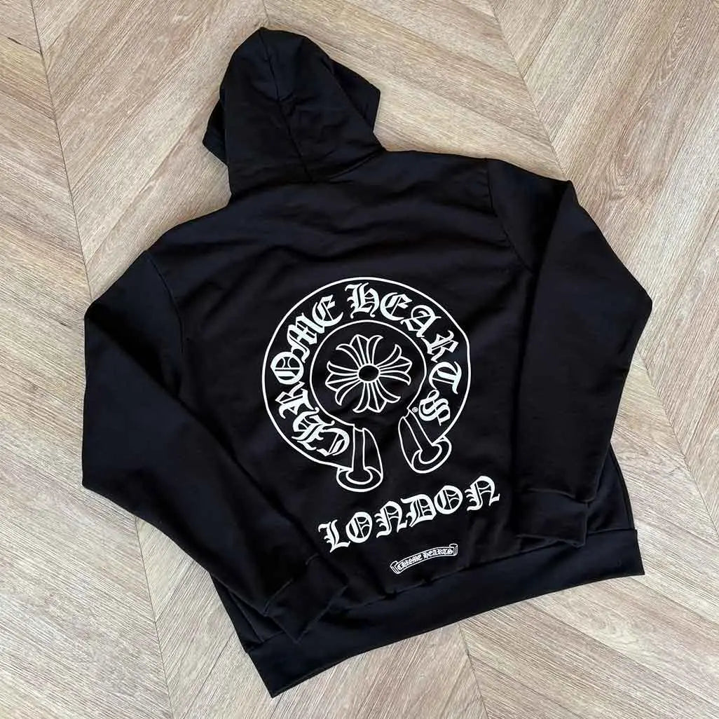 Chrome Hearts Horseshoe London Zip-Up Hoodie 'Black'