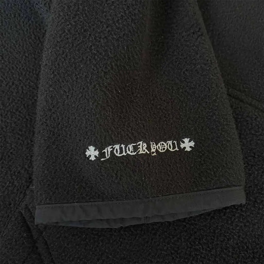 Chrome Hearts Horseshoe Quarter-Zip Fleece Pullover 'Black'