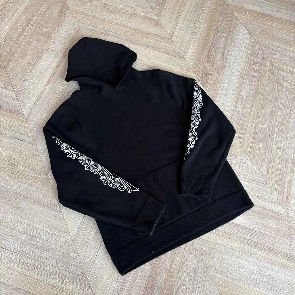 Chrome Hearts Cashmere Hoodie White Embroidered