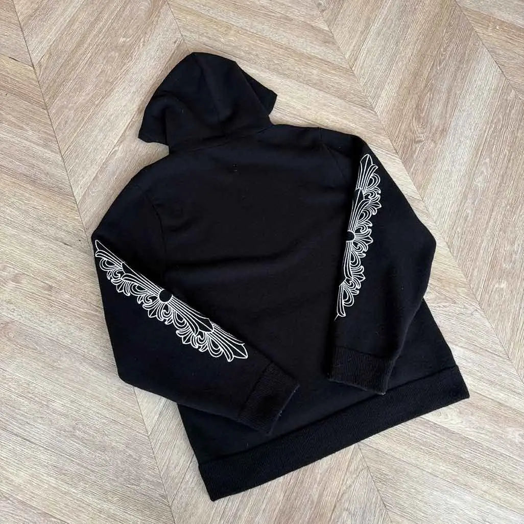 Chrome Hearts Cashmere Hoodie White Embroidered