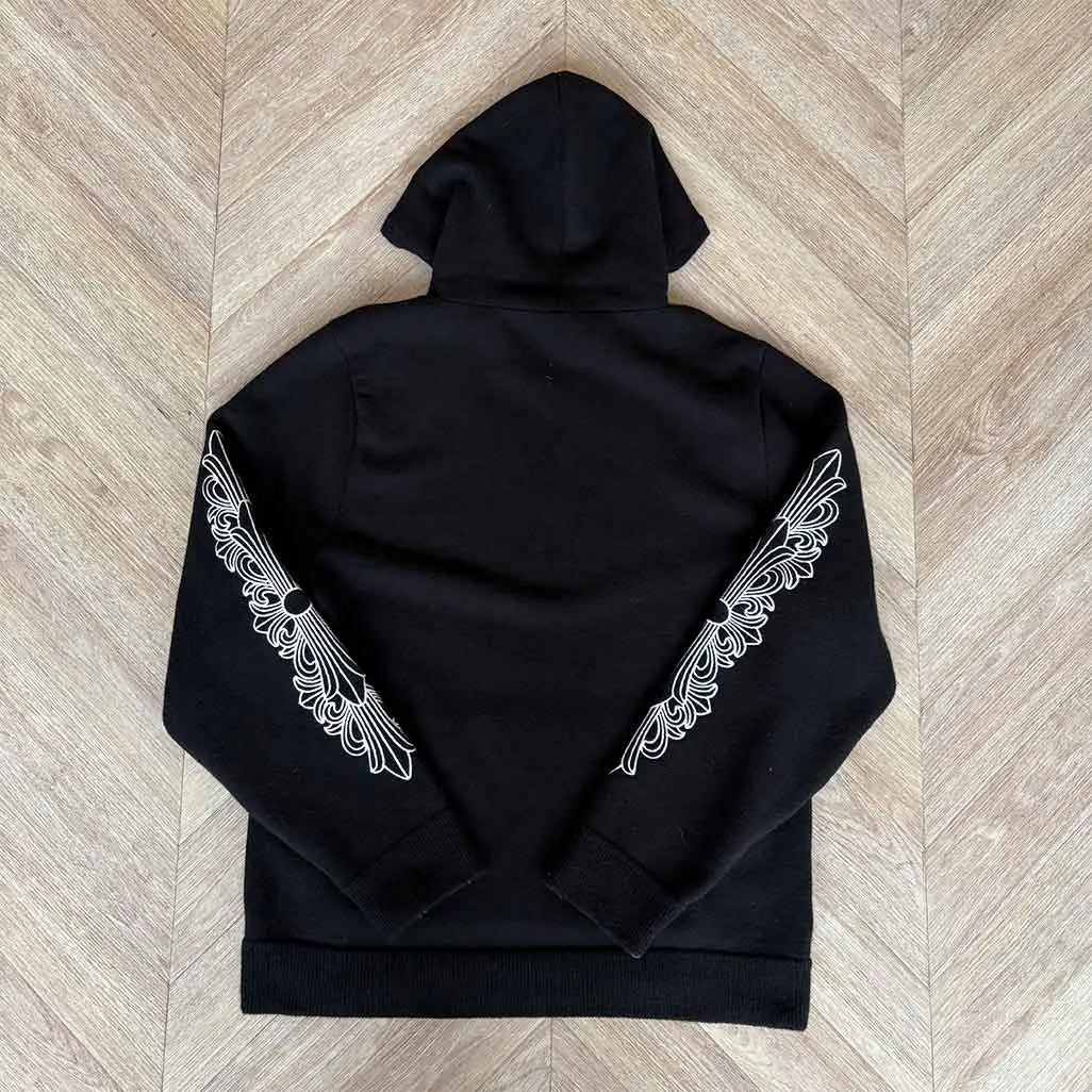 Chrome Hearts Cashmere Hoodie White Embroidered