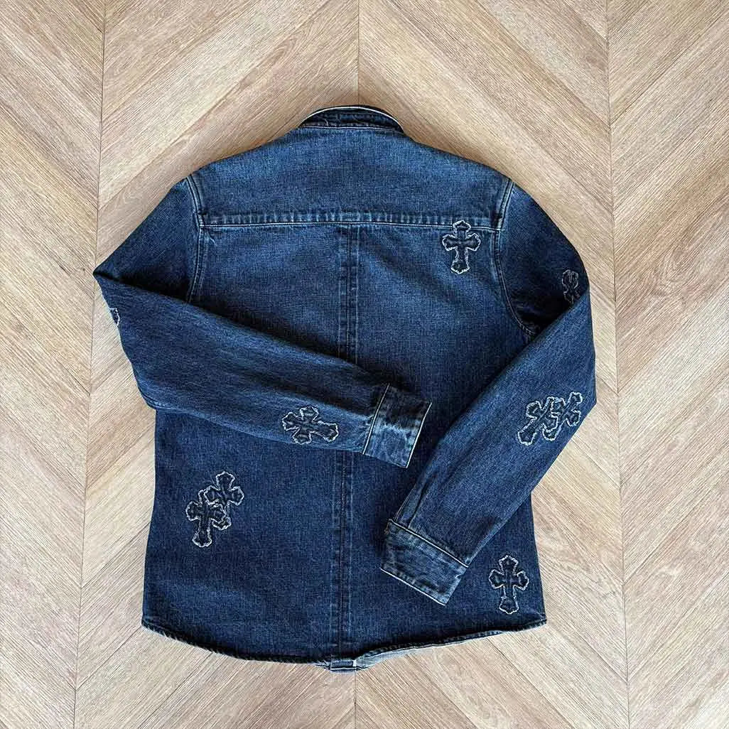 Chrome Hearts Denim Frayed Patches