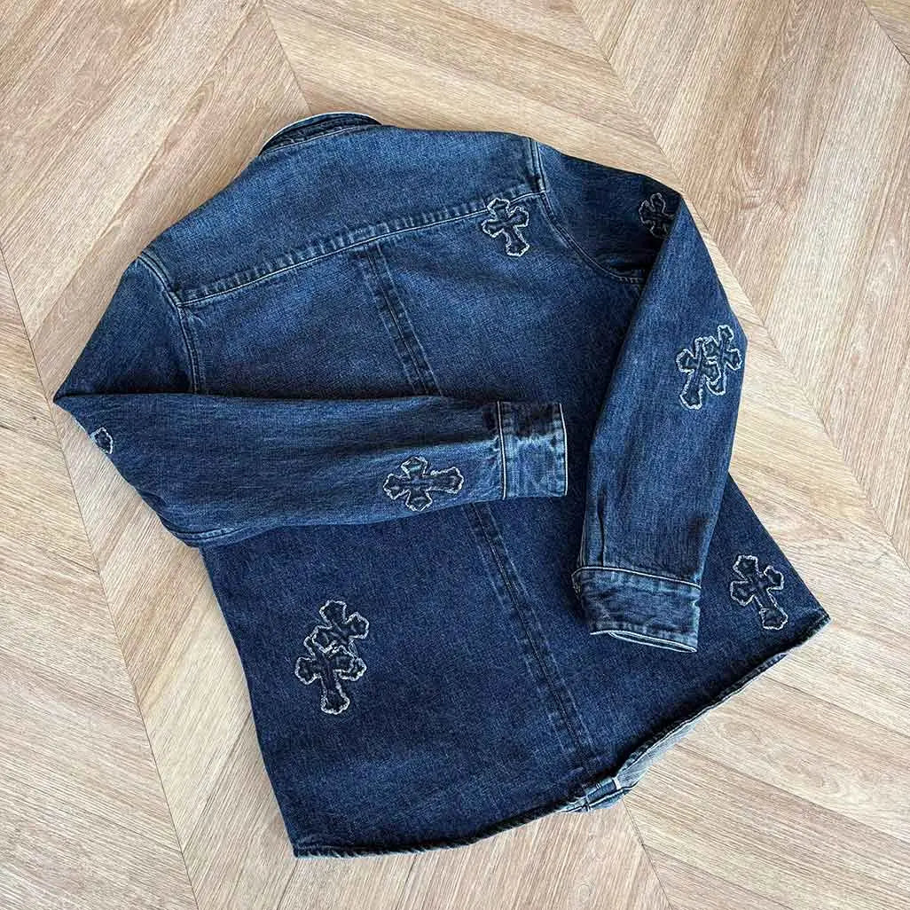 Chrome Hearts Denim Frayed Patches