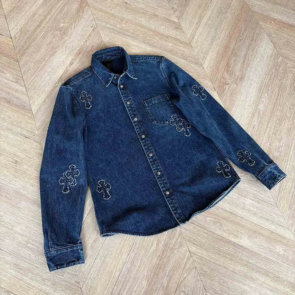 Chrome Hearts Denim Frayed Patches