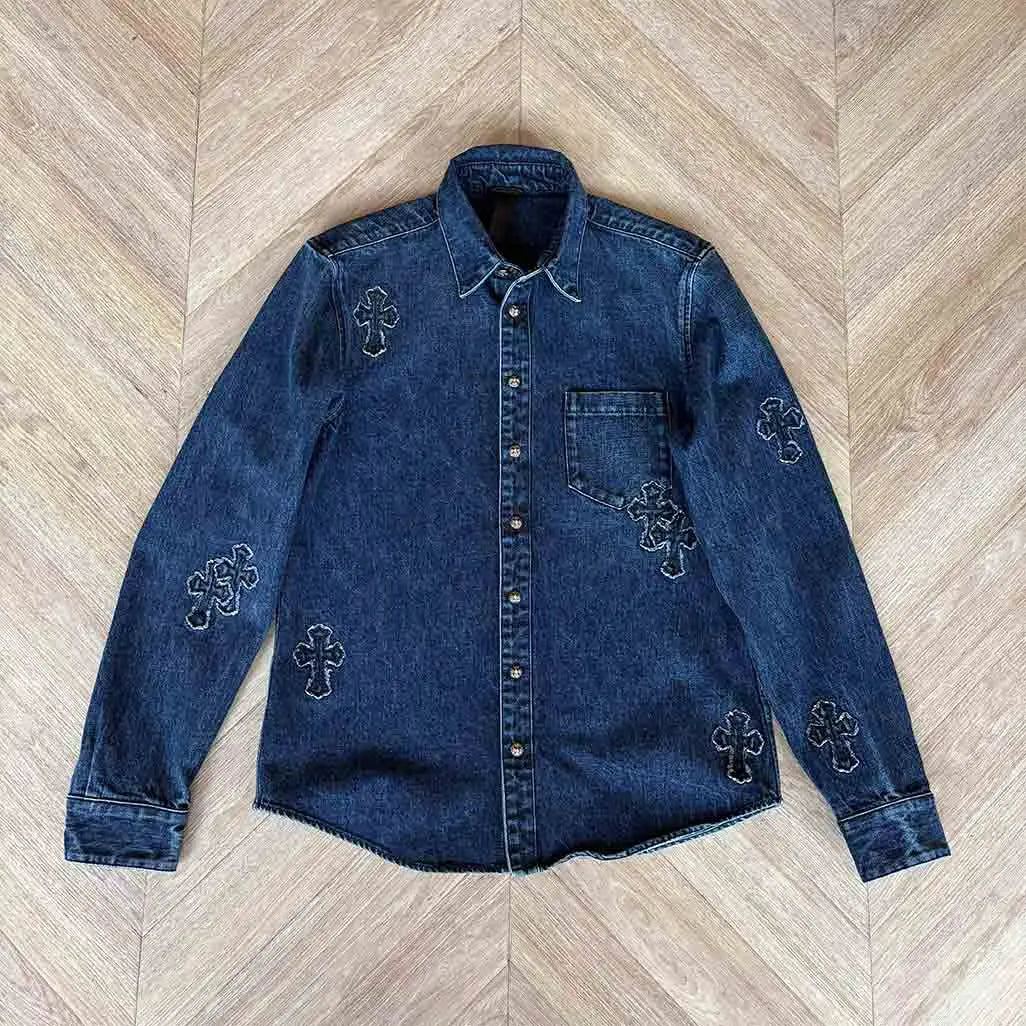 Chrome Hearts Denim Frayed Patches