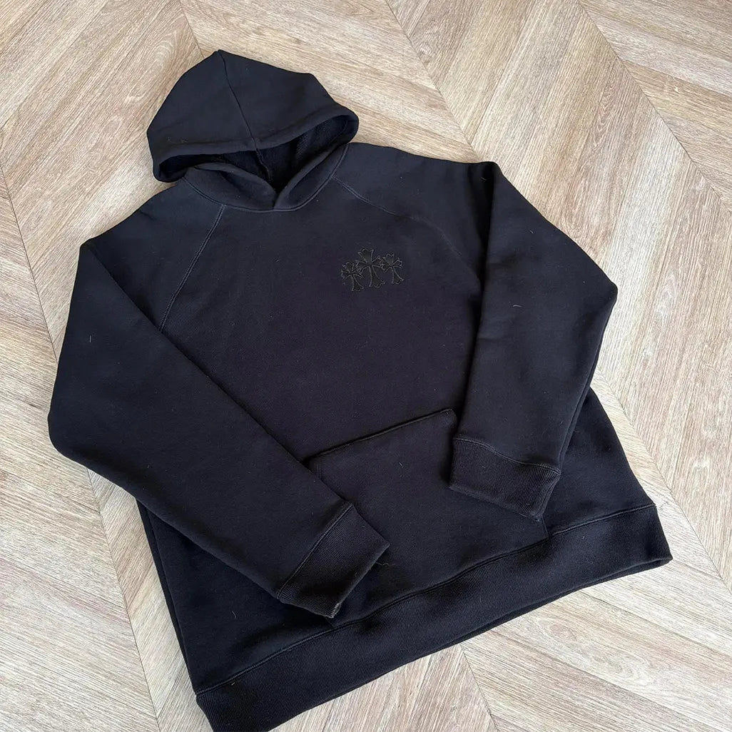 Chrome Hearts Heavy Hoodie 3 Patch Black