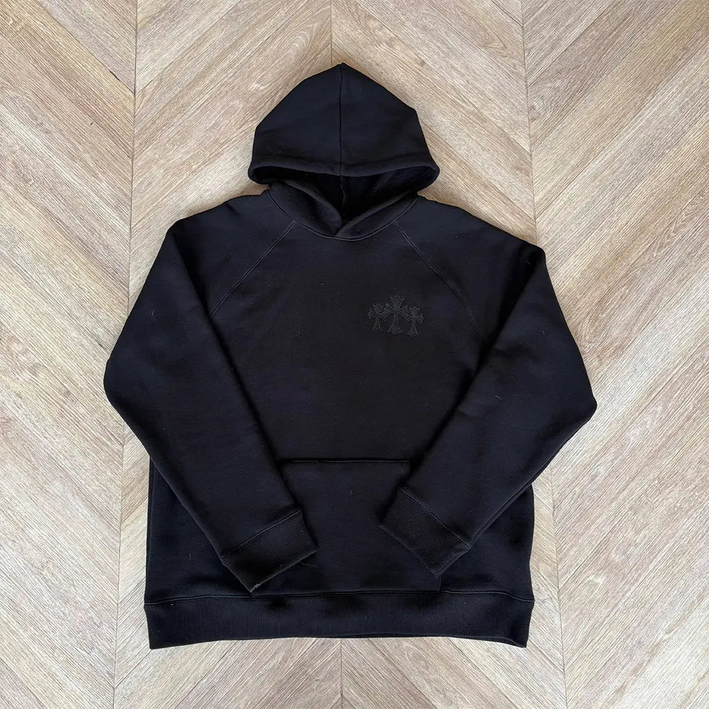 Chrome Hearts Heavy Hoodie 3 Patch Black