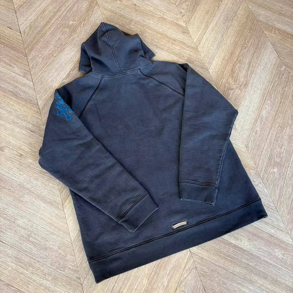 Chrome Hearts Paper Jam Navy Blue patch Hoodie