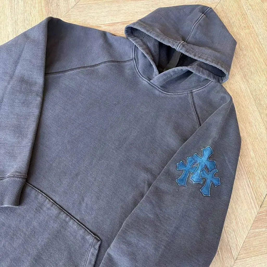 Chrome Hearts Paper Jam Navy Blue patch Hoodie