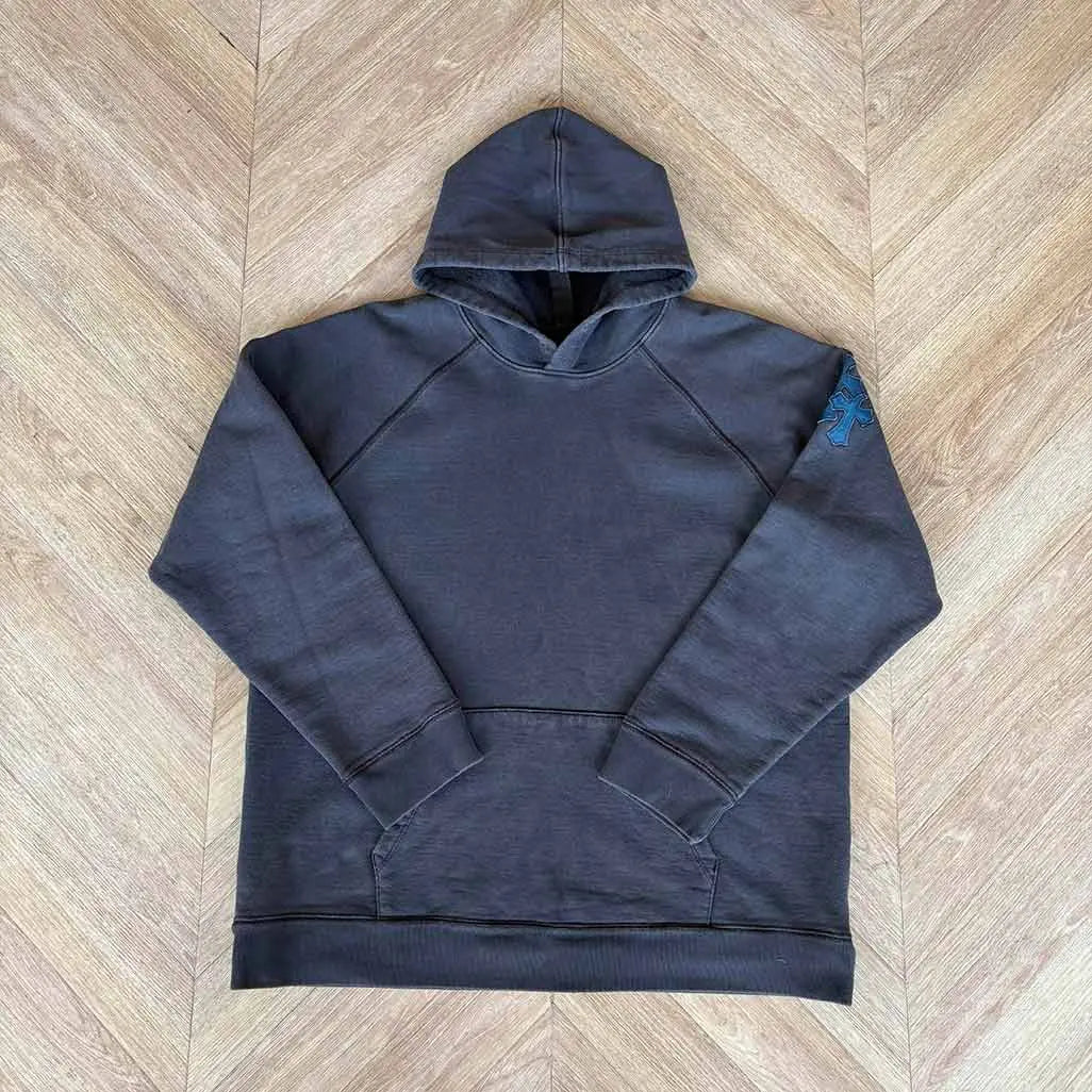Chrome Hearts Paper Jam Navy Blue patch Hoodie