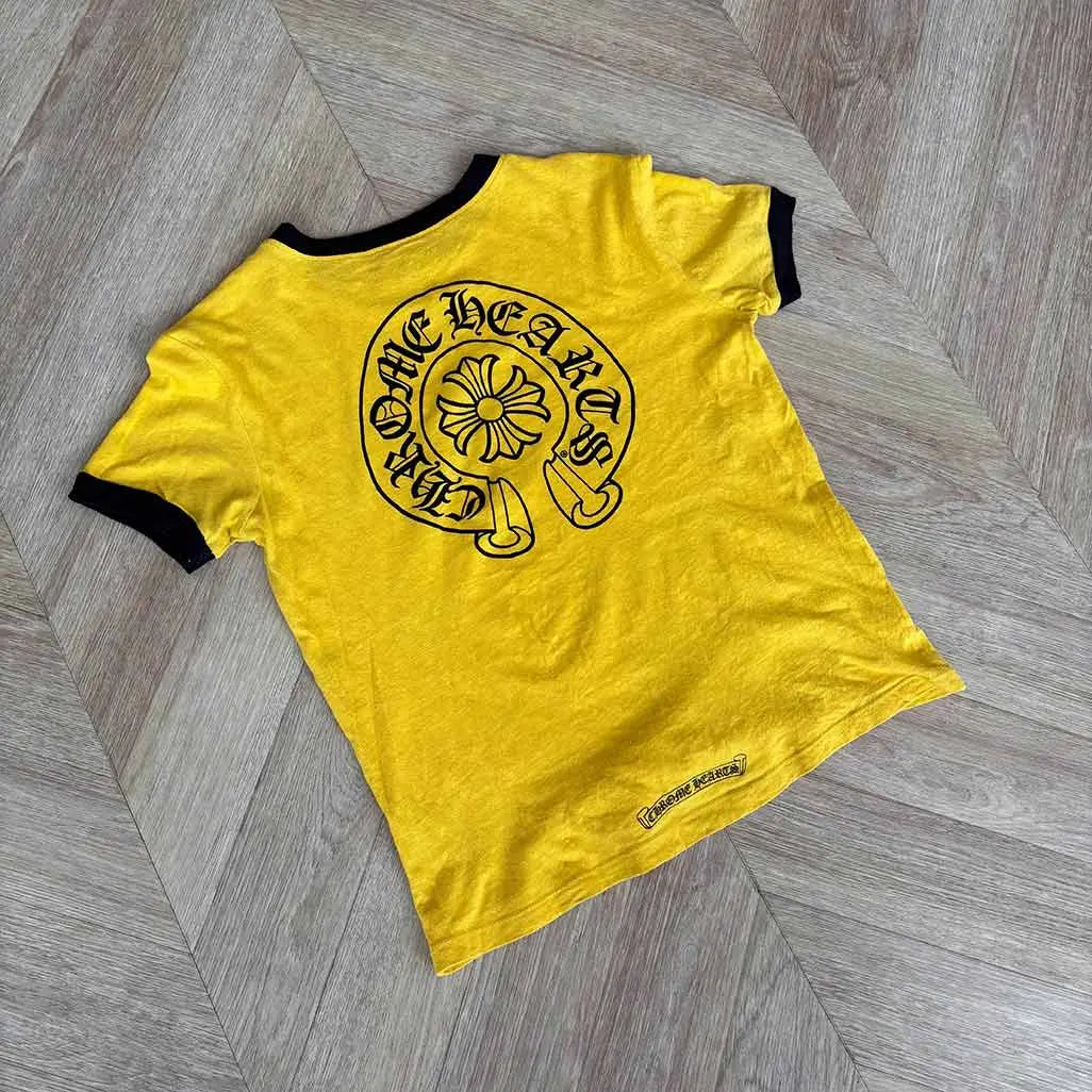 Chrome Hearts Yellow Crop Top Horseshoe