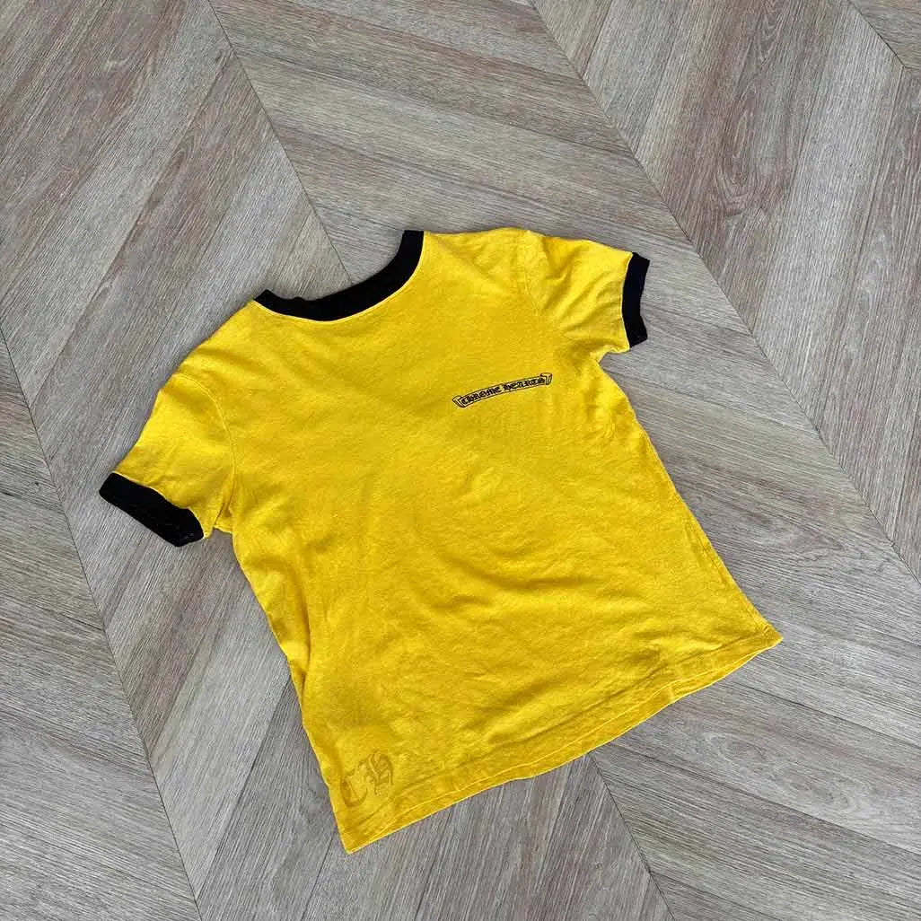 Chrome Hearts Yellow Crop Top Horseshoe