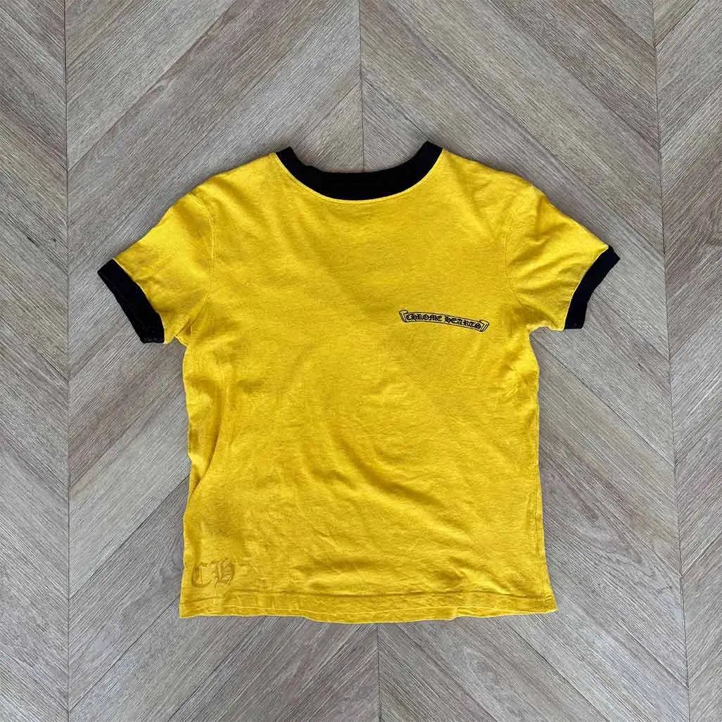 Chrome Hearts Yellow Crop Top Horseshoe