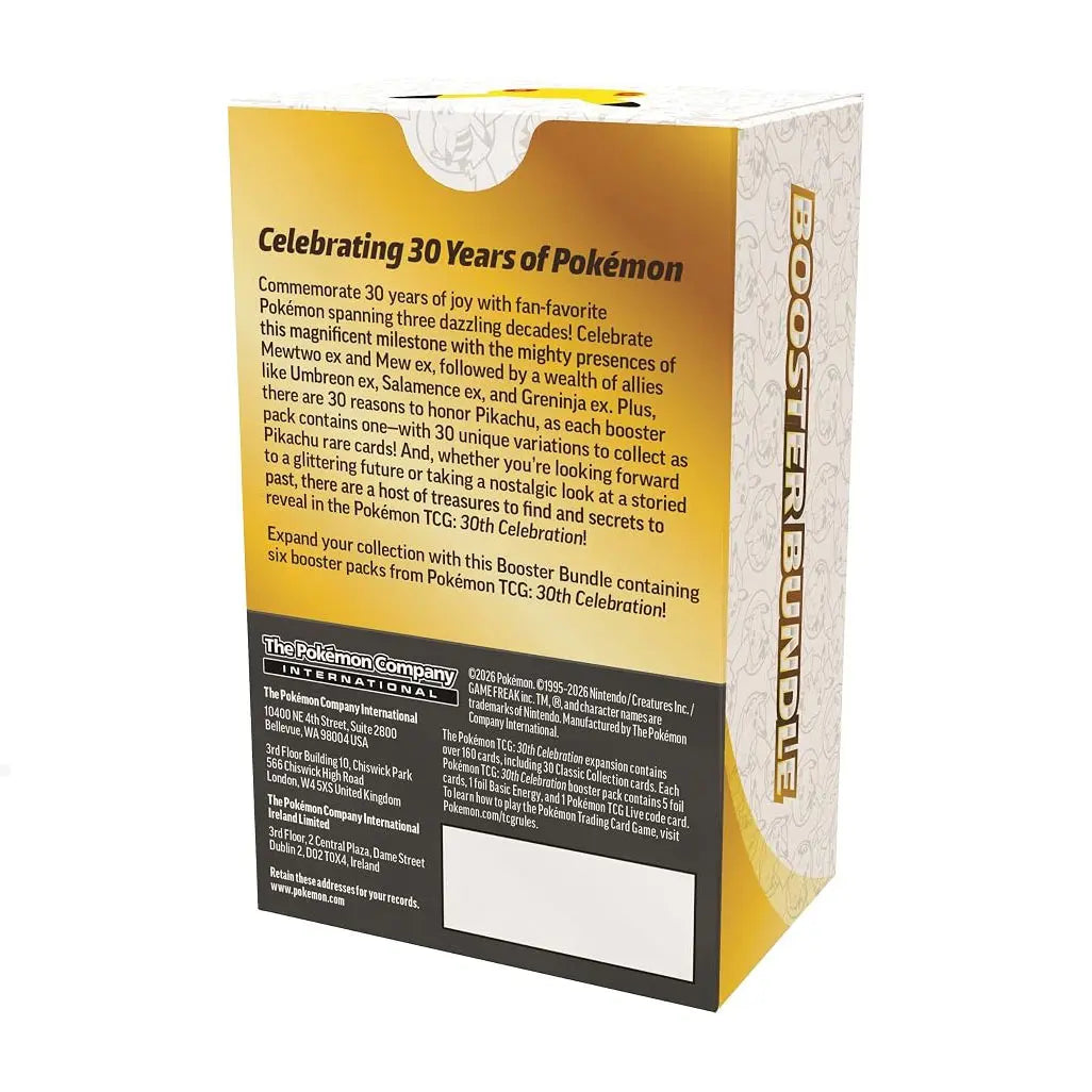 2026 Pokémon Mega Evolution 30th Celebration Booster Bundle