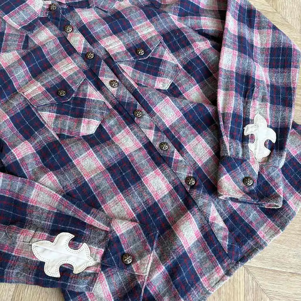 Chrome Hearts Fleur Blue Shirt