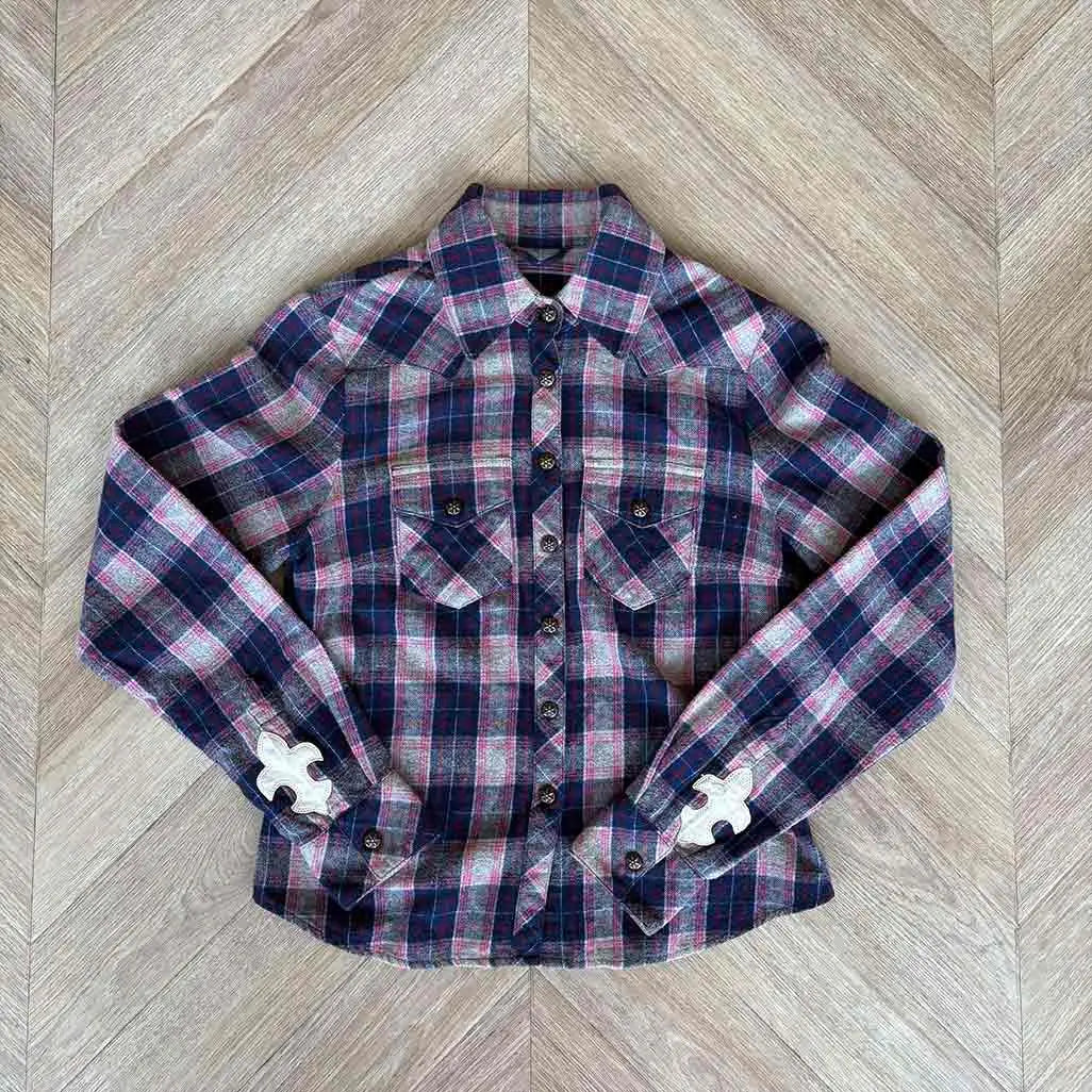 Chrome Hearts Fleur Blue Shirt